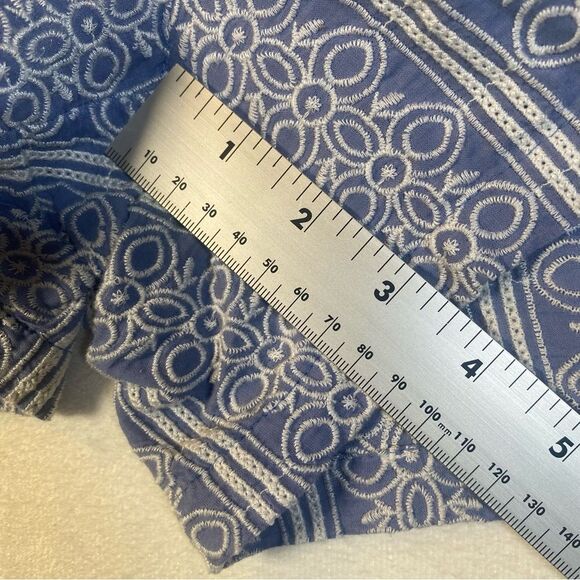 Ann Taylor Loft Blue Embroidered Riviera Shorts Size 2 - Picture 12 of 12